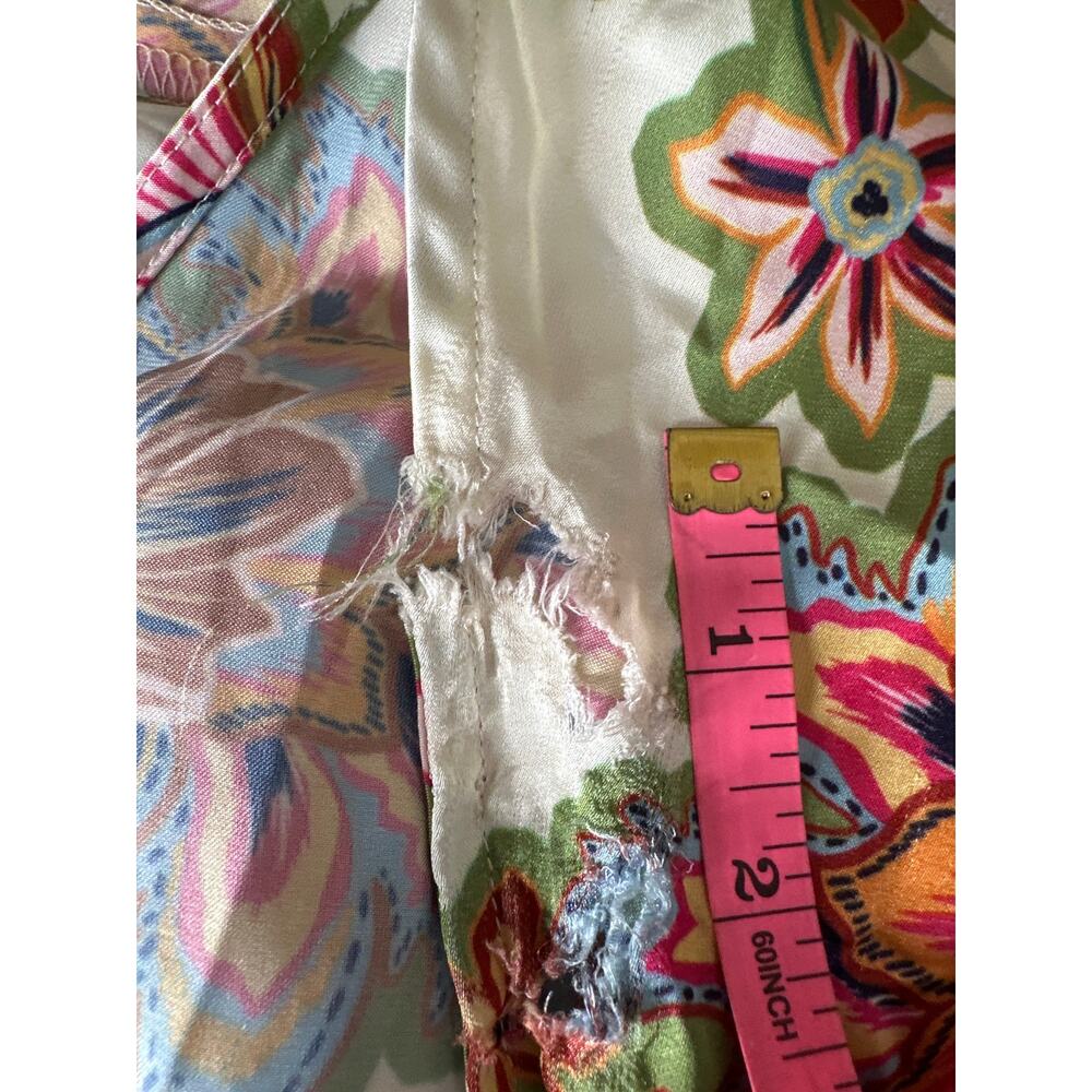 MISA Irena Dress Short Sleeve Cutout Midi Floral Lattice Cream S - Picture 8 of 13